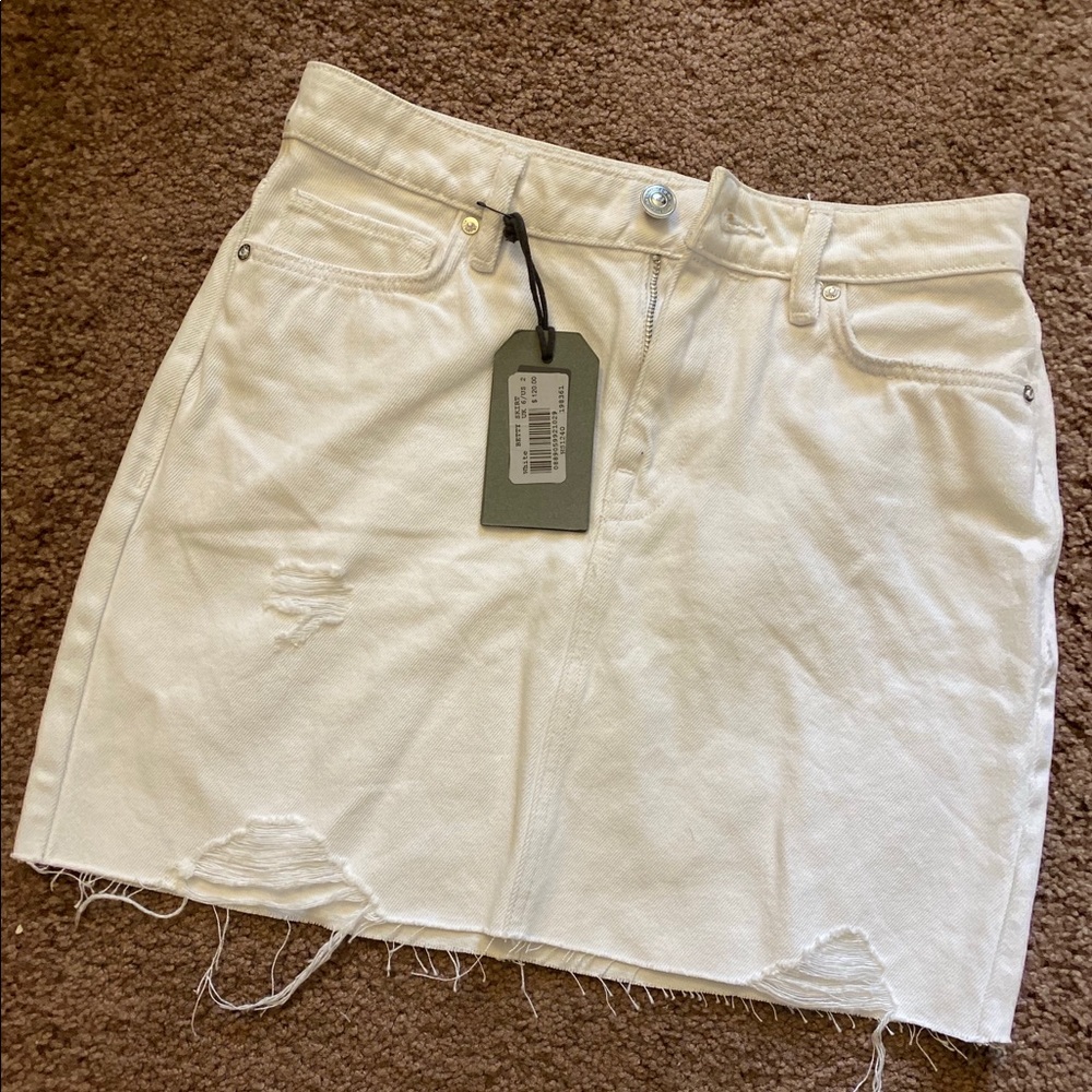 Allsaints white denim skirt US 2 NWT